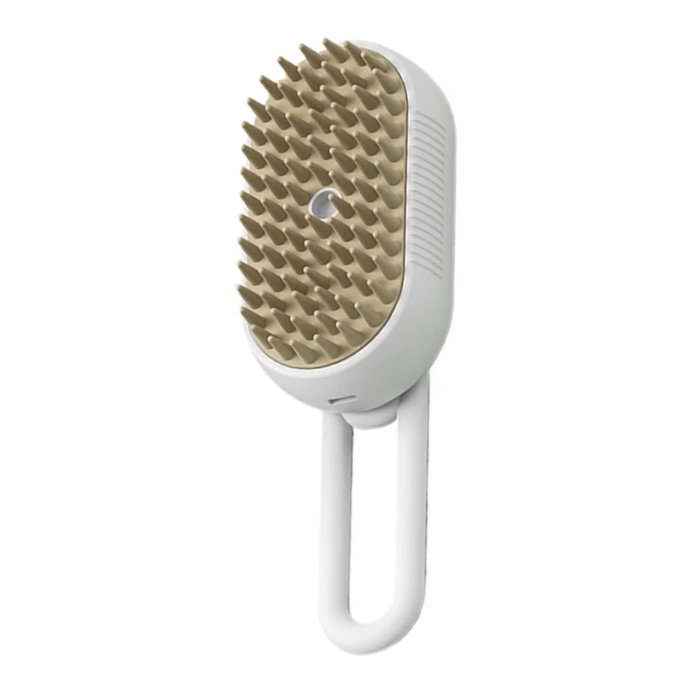 Cat Dog Brush, USB Rechargeable Pet Grooming Comb with Electric Water Spray, Dog Cat Massage Brush for Short Long Haired Pets Brush Massage-Self Cleaning (White)